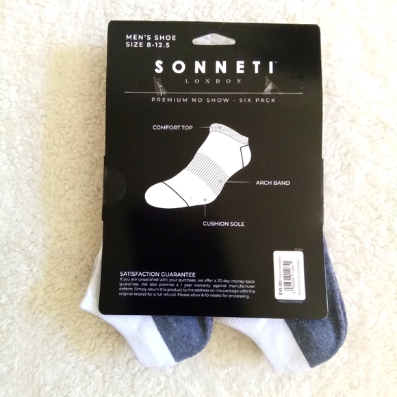 Sonneti London mens no show socks - Picture 2 of 4